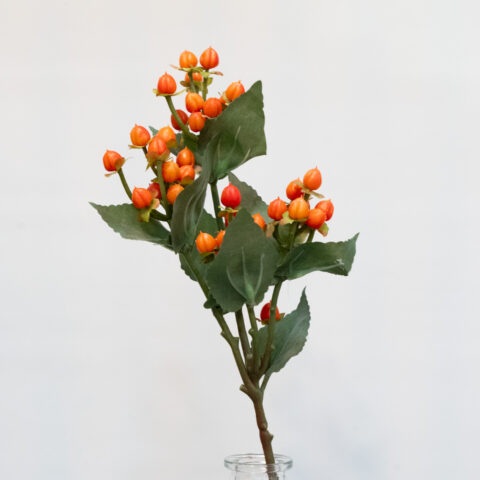 flor artificial HYPERICUM NARANJA